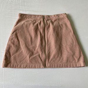 Pink Corduroy Skirt